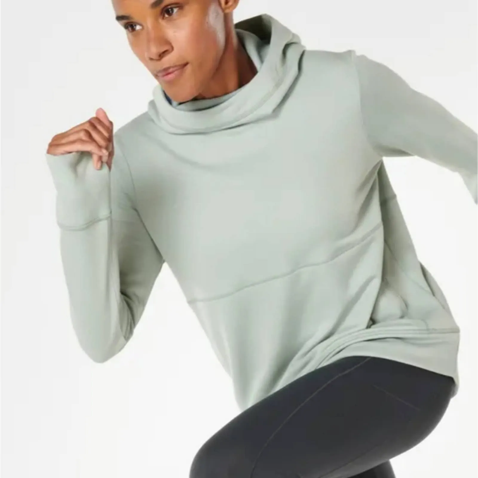 Sweaty Betty Galvanise Running Hoodie Sweatshirt XS Green