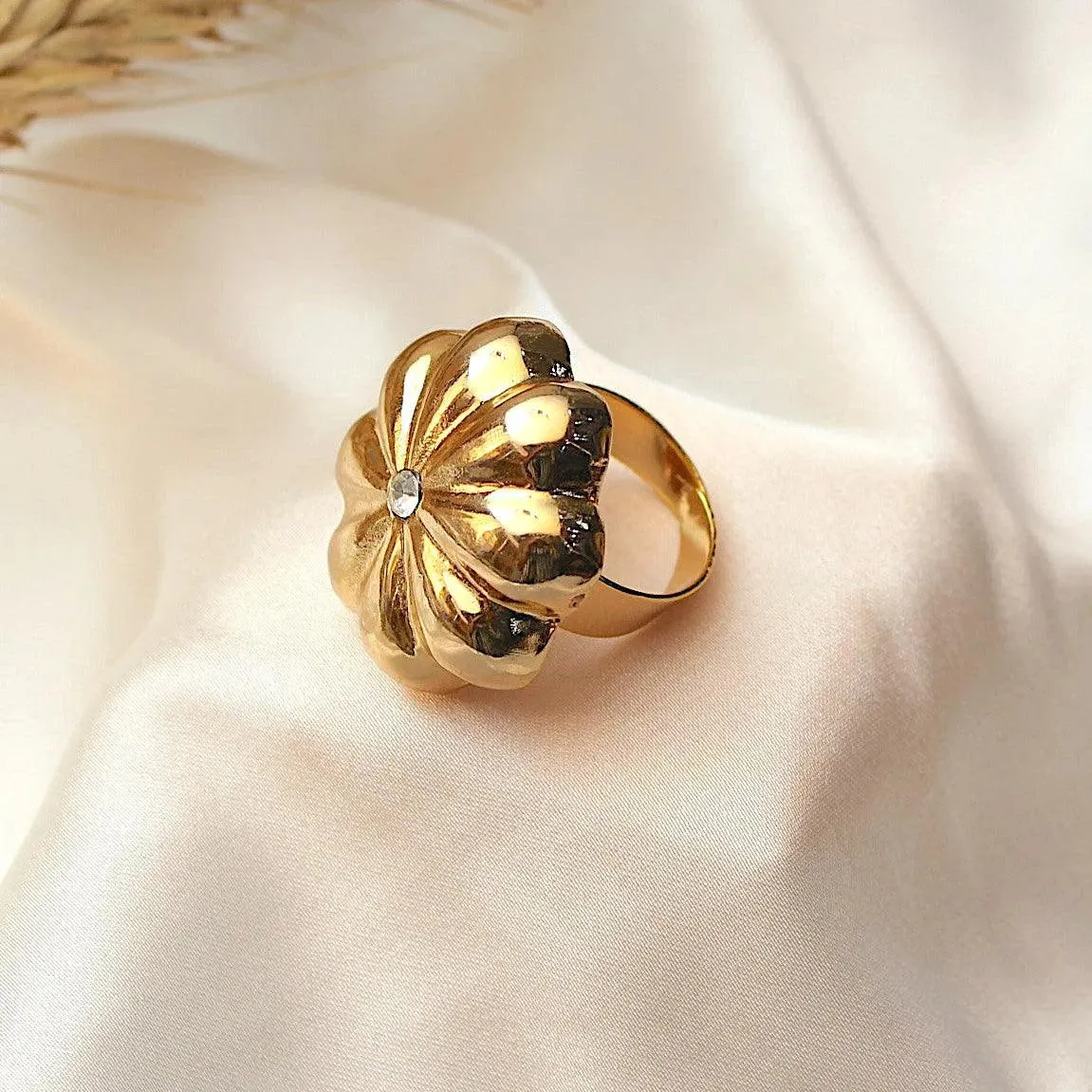 TFC Orange 24K Gold Plated Adjustable Ring
