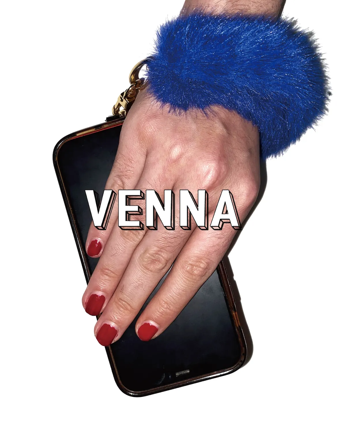 TWO-WAY FURRY PHONE STRAP/CUFF