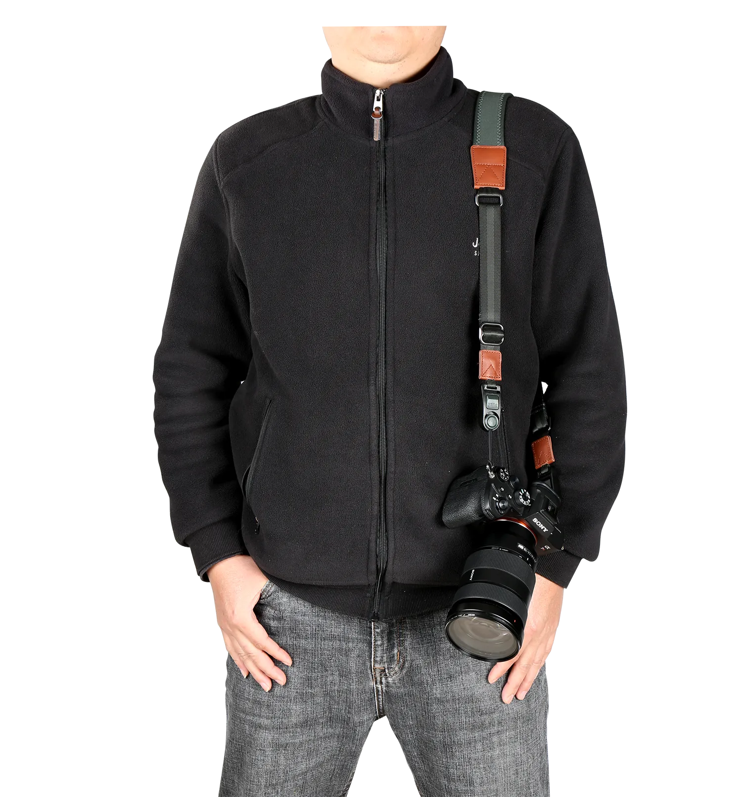 VEO Optic Guard Optics and Camera Neck Strap - Brown