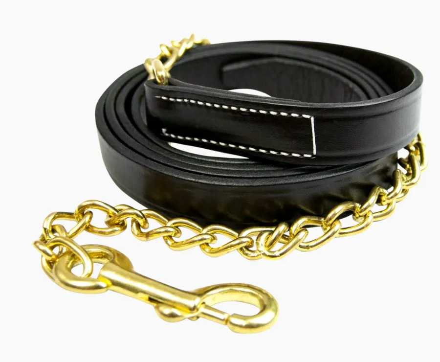 Walsh Leather Lead with 30 in Chain