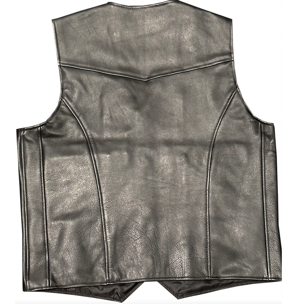 Western Style Leather Waistcoat by Fat Skeleton