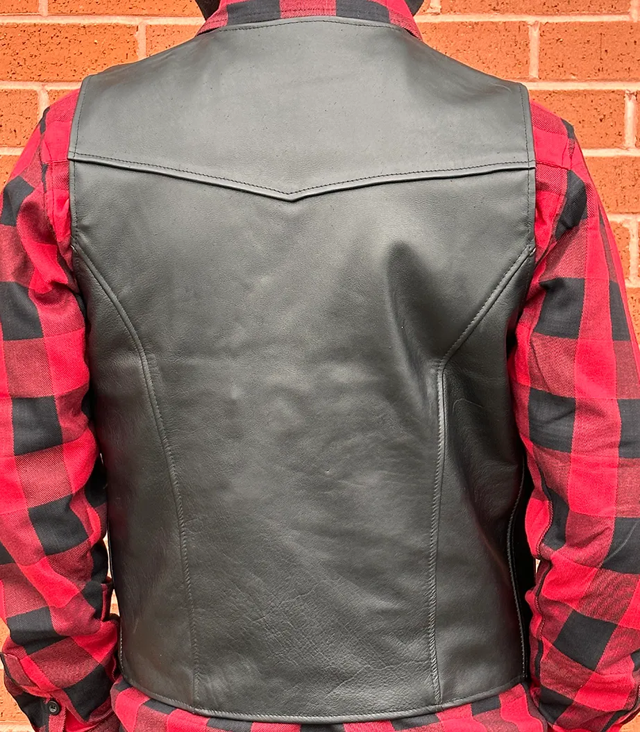 Western Style Leather Waistcoat by Fat Skeleton