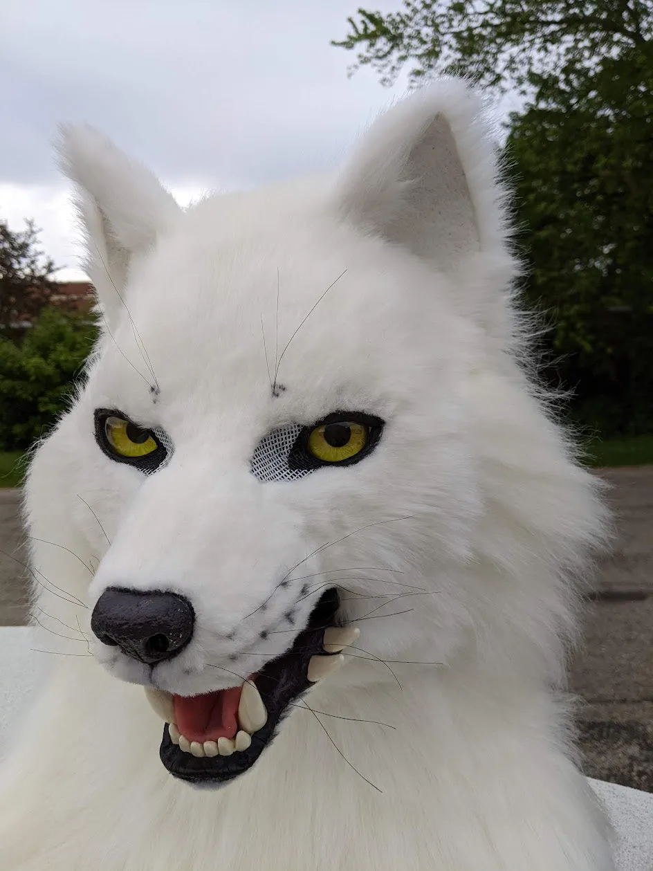 White Wolf (Fushi) Head, Hands, Tail.