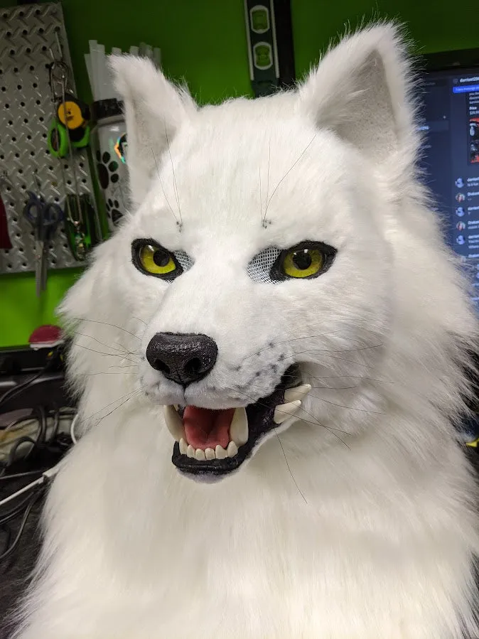 White Wolf (Fushi) Head, Hands, Tail.