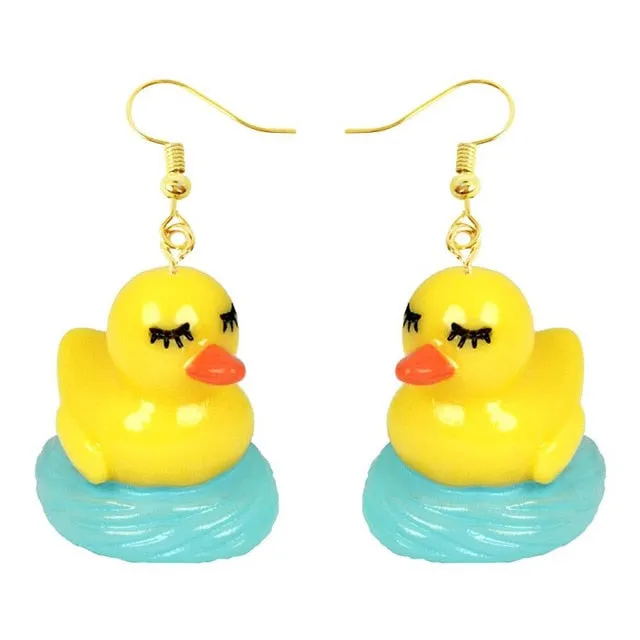 Women Girls 3D Birthday Lovely Jewelry Duck Rabbit