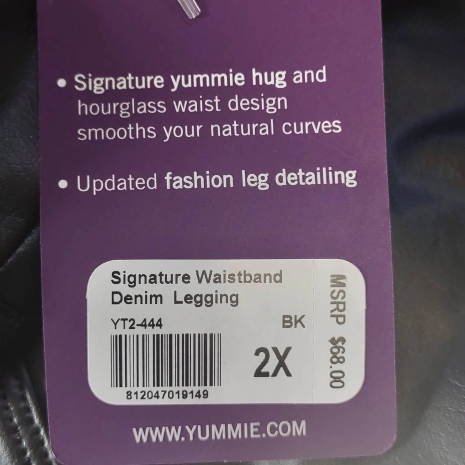 Yummie Faux Leather Leggings with Ankle Zipper Black