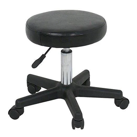 ZENY™ Beauty Salon Rolling Stool Tattoo Massage Facial Spa Adjustable Stool Chair (black)